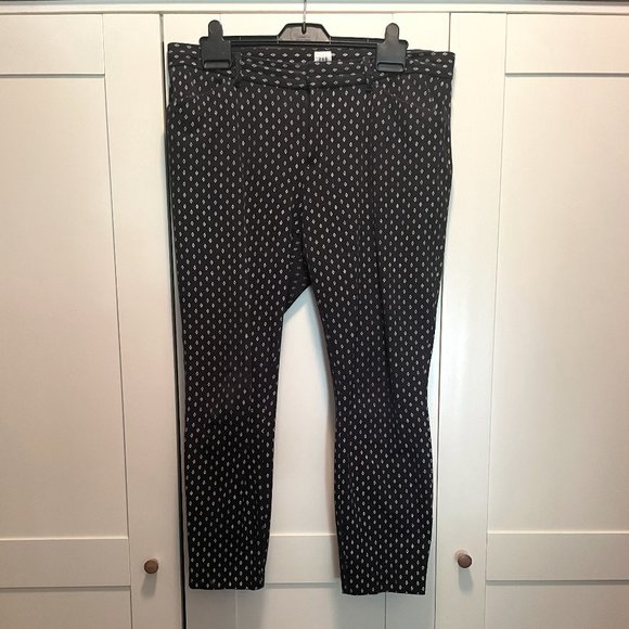 GAP Black & White Ankle Pants, Size 12 - Picture 1 of 5